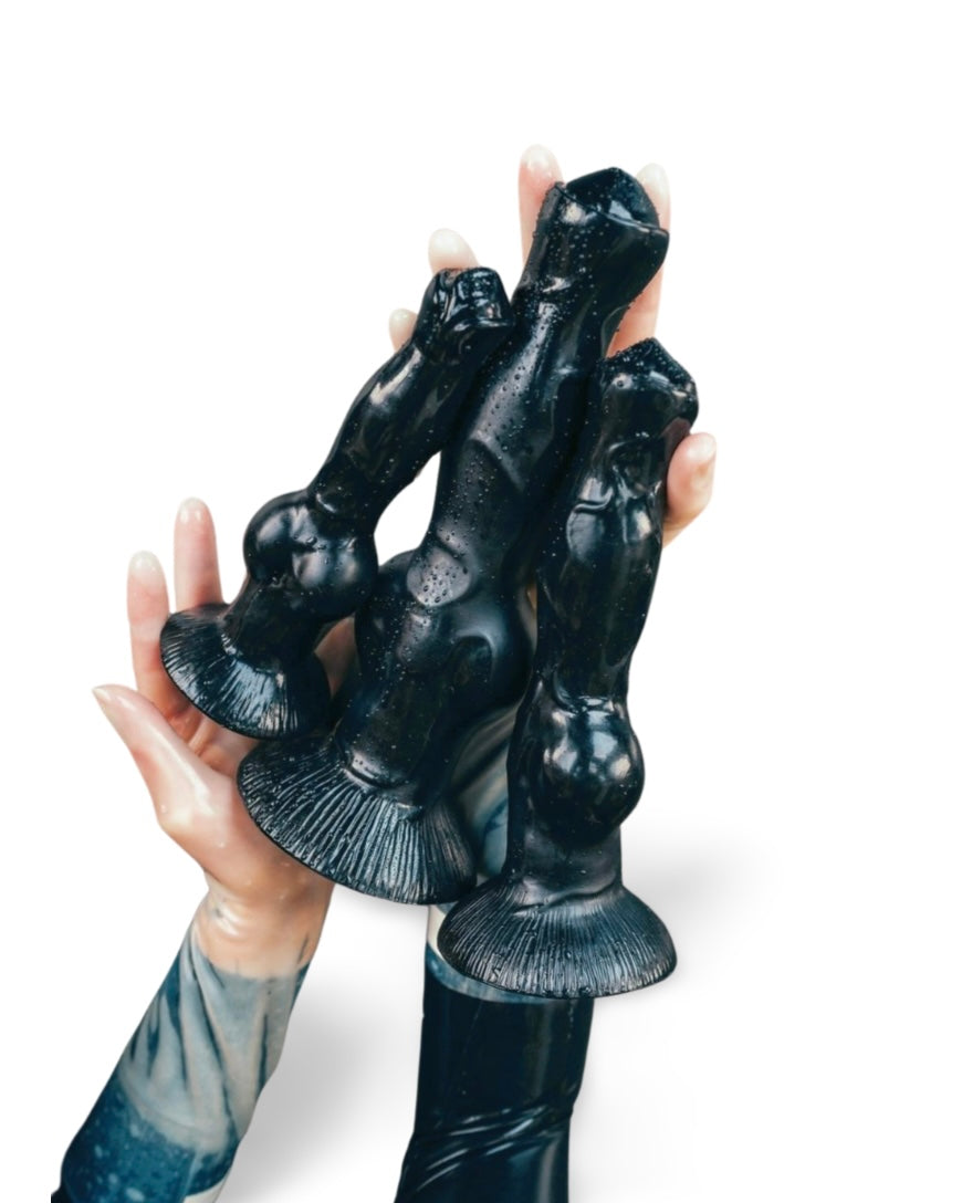 Black Silicone Dildo S/M/L